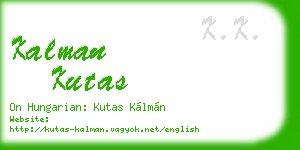 kalman kutas business card