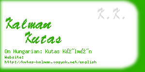 kalman kutas business card